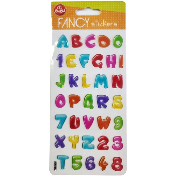 Bu-Bu Damla Sticker Funcy Harfler 9x20 PUS-7305 ürün görseli 1