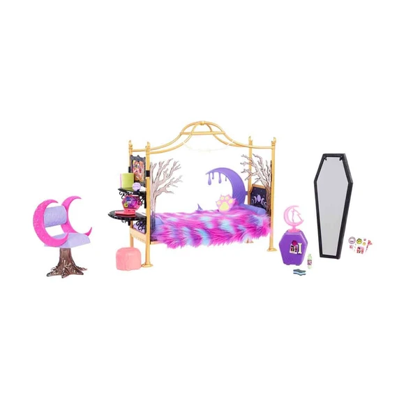 Mattel Oyuncak Monster High Harika Yatak Odası Oyun Seti HHK64 ürün görseli 1