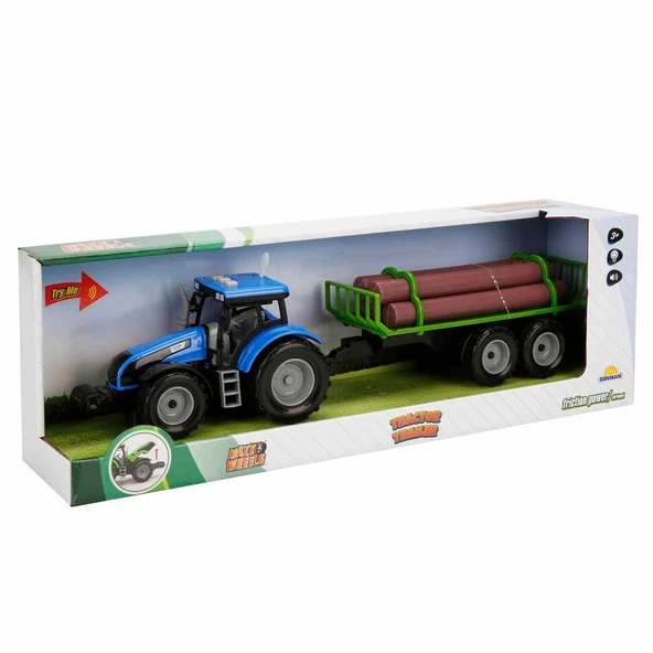 Sunman Oyuncak Maxx Wheels Sesli ve Işıklı Römorklu Traktör 44 Cm S00002681 ürün görseli 1