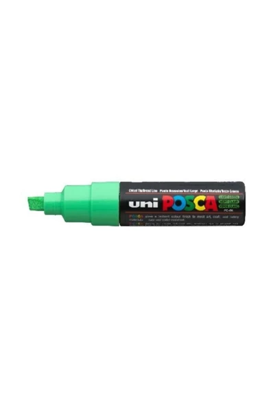 Uni-Ball Posca Su Bazlı Boyama Kalemi 8.0 Poster Markörü 8.0 Mm Açık Yeşil pc-8k (6 Lı Paket) ürün görseli 1