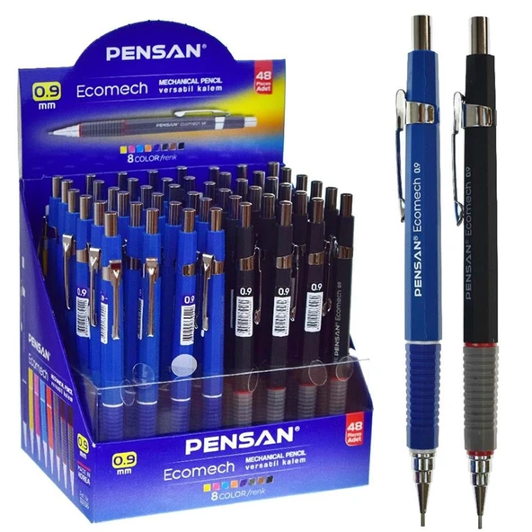 Pensan Versatil Kalem (Mekanik Kurşun Kalem) Ecomech 0.9 Mm pe33836vk09 (48 Li Paket) ürün görseli 1