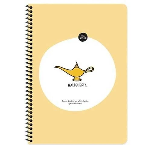 Keskin Color Hisli Şeyler Stickerli Not Defteri Hallederiz 16,5X22,5 Cm 80 Yaprak Kareli 500536-99 ürün görseli 1