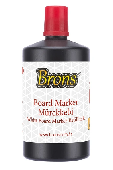 Brons Tahta Kalemi Mürekkebi 250 Cc Kırmızı Br-9152 (4 Lü Paket) ürün görseli 1