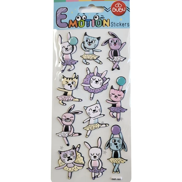 Bu-Bu Emotions Sticker Cats 9x21 SWP-1602 ürün görseli 1