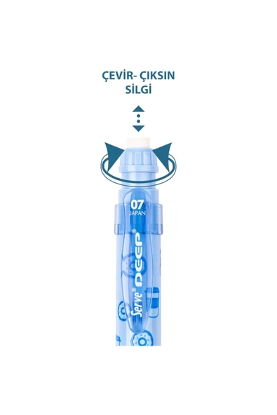 Serve Versatil Kalem (Mekanik Kurşun Kalem) Deep 0.7 Mm Kahve - Donut Gök Mavi SV-DEEP-07-TGM ürün görseli 1
