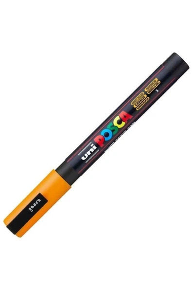 Uni-Ball Markör Boyama Kalemi Posca Su Bazlı Poster 0.9-1.3 Su Bazlı Poster Markörü Parlak Sarı N Pc-3M (6 Lı Paket) ürün görseli 1