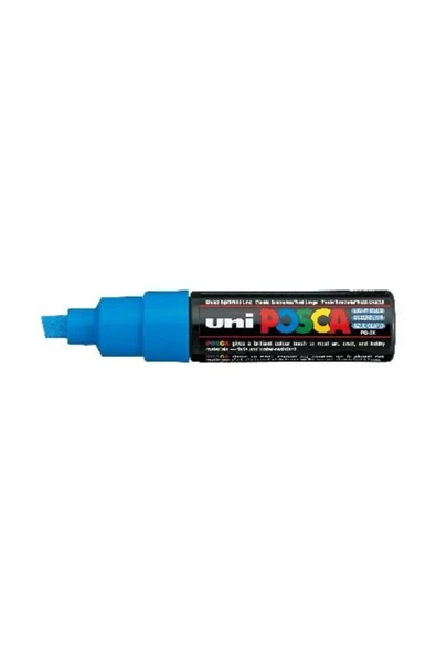 Uni-Ball Posca Su Bazlı Boyama Kalemi 8.0 Poster Markörü 8.0 Mm Açık Mavi pc-8k (6 Lı Paket) ürün görseli 1