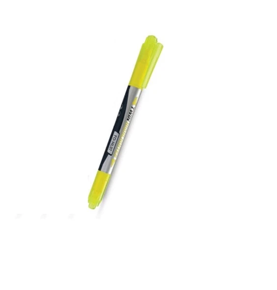 Flexoffice Fosforlu Kalem (İşaret Kalemi) Çift Taraflı Sarı Mürekkep Fo-Hl07 (12 Li Paket) ürün görseli 1
