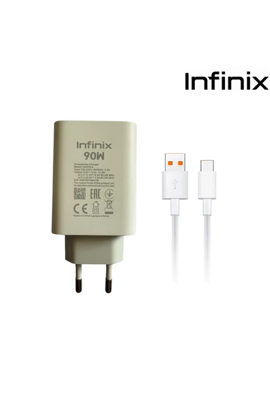 Infinix 90w (WATT) Hızlı Şarj Aleti Adaptörü Kablo Seti ürün görseli 1