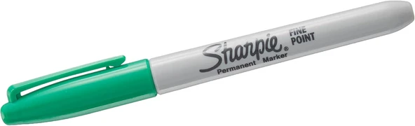 Sharpie Fine Permanent Markör Kalem Yuvarlak Uç Yeşil 0810960 (12 Li Paket) ürün görseli 1