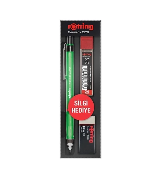 Rotring Okul Seti Visuclick Versatil Kalem /Min Silgi 0.7 Mm Opak Yeşil Ro-Vk07 ürün görseli 1
