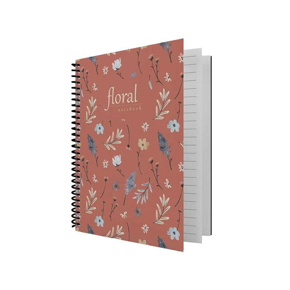Dilman Floral Serisi Not Defteri 16X22Cm 80 Yaprak Çizgili 6406 ürün görseli 1