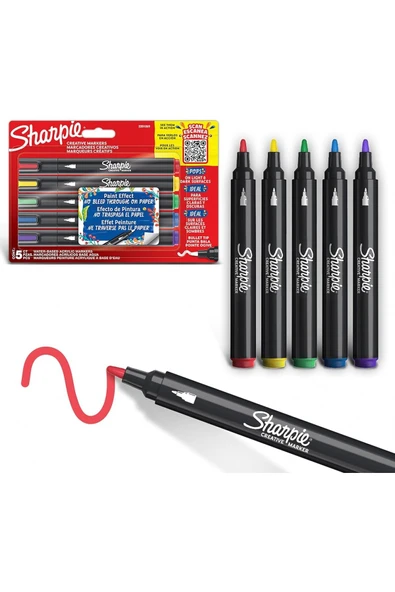 Sharpie Markör Akrilik Yuvarlak Uç Kalem 5 Renk 2201069 ürün görseli 1
