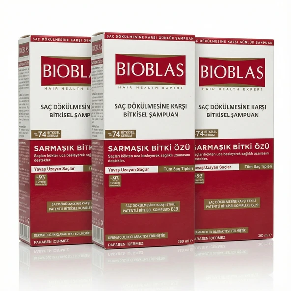 Bioblas Sarmaşık Özlü Şampuan 3'lü Avantaj Paketi ürün görseli 1