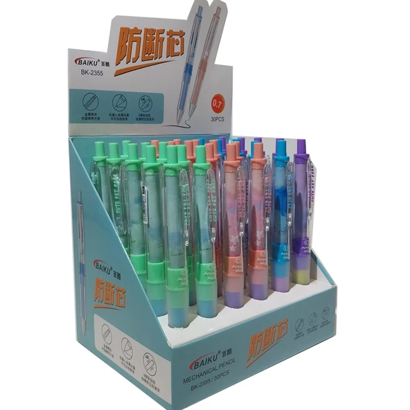 Bafix Baiku Versatil Kalem (Mekanik Kurşun Kalem) 0.7 Mm Bk2355 ( 30 Lu Paket) ürün görseli 1