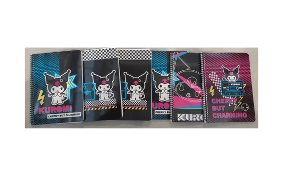 Keskin Color Kuromi Not Defteri Spiralli Karton Kapak 10X19 Cm 80 Yaprak Çizgili 380641-12 (6 Lı Paket) ürün görseli 1