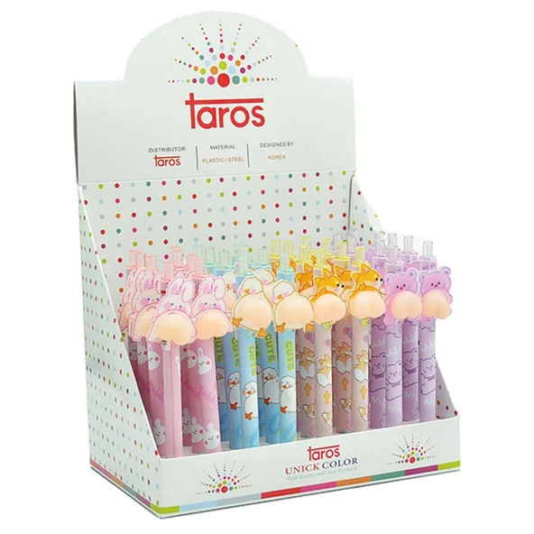 Taros Unick Color Versatil Kalem (Mekanik Kurşun Kalem) Cute Pink Klipsli 6769 (36 Lı Paket) ürün görseli 1