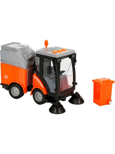 Sunman Oyuncak Sesli ve Işıkllı Çöp Süpürme Aracı 20Cm S00002678 ürün görseli 1