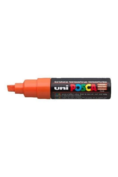 Uni-Ball Posca Su Bazlı Boyama Kalemi 8.0 Poster Markörü 8.0 Mm Turuncu pc-8k (6 Lı Paket) ürün görseli 1