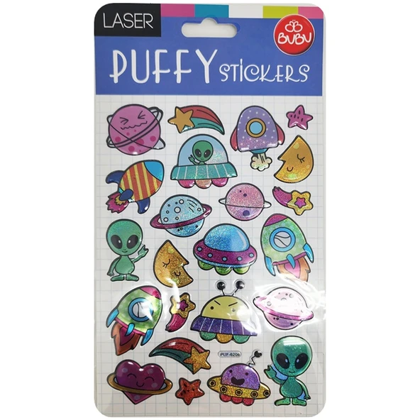 Bu-Bu Damla Sticker Uzay 12,5x23,5 PUF-6206 ürün görseli 1