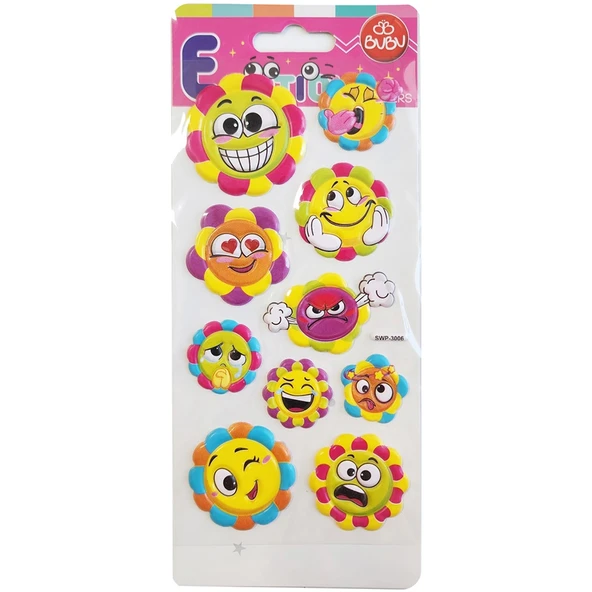 Bu-Bu Emotions Puffy Sticker Güneş Çiçekler 9x21 SWP-3006 ürün görseli 1