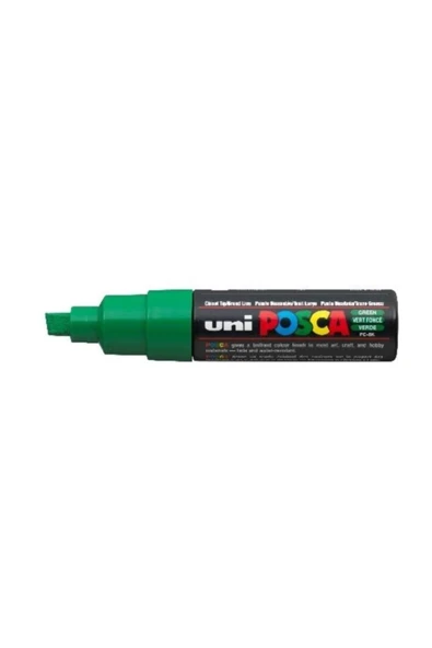 Uni-Ball Posca Su Bazlı Boyama Kalemi 8.0 Poster Markörü 8.0 Mm Yeşil pc-8k (6 Lı Paket) ürün görseli 1