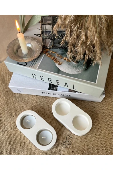 Dairesel Tealight Mumluk/Şamdanlık 4’lü 14-7 CM - Resim 5
