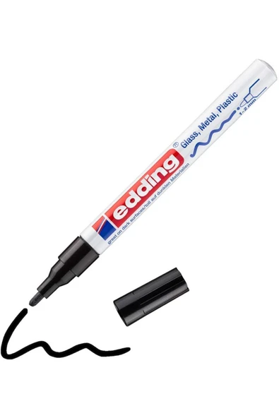 Edding Dekor Boya Kalemi Hobi Sanat Markörü Kalemi Yuvarlak Uçlu 1-2 Mm Siyah 751Cr (10 Lu Paket) ürün görseli 1