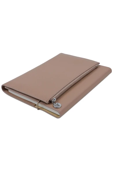 Victoria's Journals Not Defteri 14X20 Cm Zipco Clutch 80 Gram Bej 96 Yaprak Çizgili 211598 ürün görseli 1