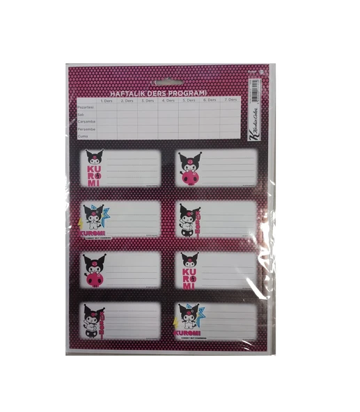 Keskin Color Kuromi Ders Programlı Etiket 3 Yaprak 220130-12 ürün görseli 1