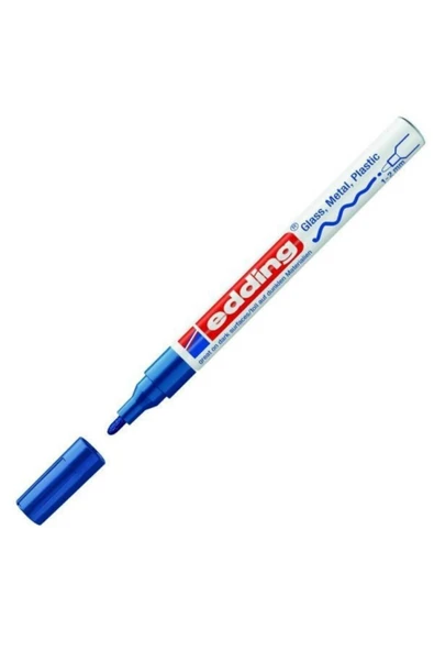 Edding Dekor Boya Kalemi Hobi Sanat Markörü Kalemi Yuvarlak Uçlu 1-2 Mm Mavi 751Cr (10 Lu Paket) ürün görseli 1