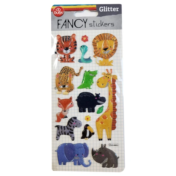 Bu-Bu Damla Sticker Glitter Vahşi Hayat 9x20 PUS-6603 ürün görseli 1