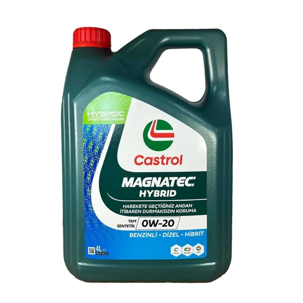 Castrol Magnatec Hybrid 0W20 4 Lt Tam Sentetik Motor Yağı ürün görseli 1