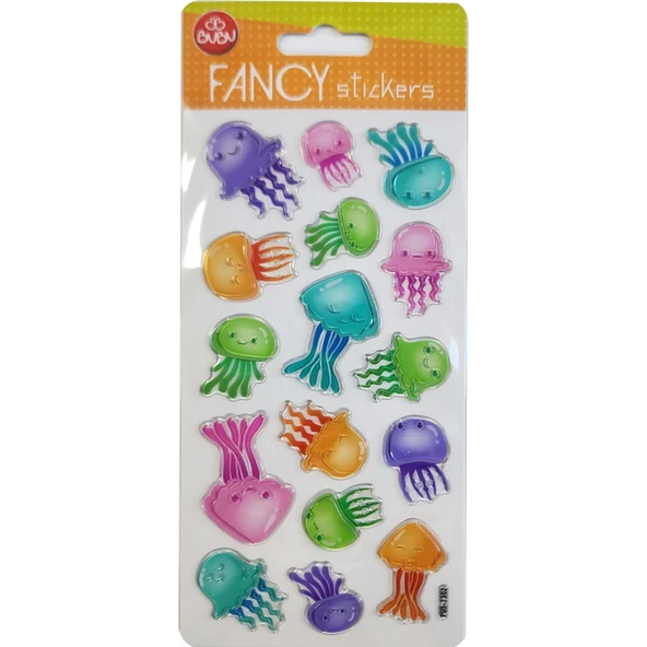 Bu-Bu Damla Sticker Funcy Ahtapot 9x20 PUS-7302 ürün görseli 1