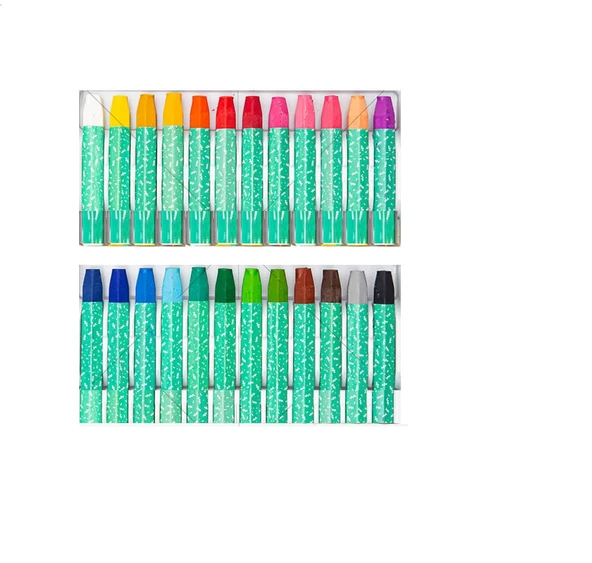Bu-Bu Pastel Boya 24 Renk Çantalı Pvc Pas003 ürün görseli 1