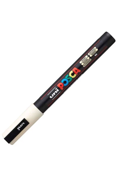 Uni-Ball Markör Boyama Kalemi Posca Su Bazlı Poster 0.9-1.3 Su Bazlı Poster Markörü Fildişi N Pc-3M (6 Lı Paket) ürün görseli 1