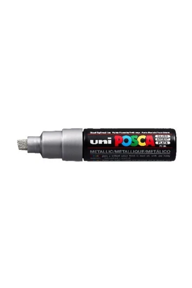 Uni-Ball Posca Su Bazlı Boyama Kalemi 8.0 Poster Markörü 8.0 Mm Gümüş pc-8k (6 Lı Paket) ürün görseli 1