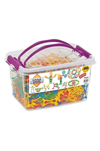Dede Oyuncak Kelebek Puzzle Lego Box 480 Parça Lego 01906 ürün görseli 1