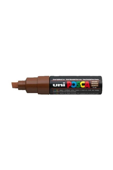 Uni-Ball Posca Su Bazlı Boyama Kalemi 8.0 Poster Markörü 8.0 Mm Kahverengi pc-8k (6 Lı Paket) ürün görseli 1