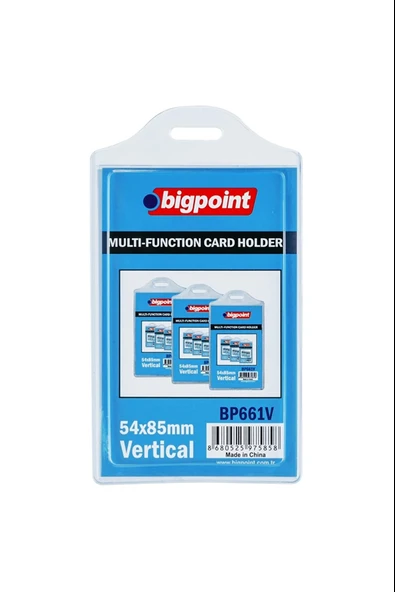 Bigpoint Kart Kabı Çok Amaçlı Soft Dikey 54X85 Mm Bp661V (5 Li Paket) ürün görseli 1