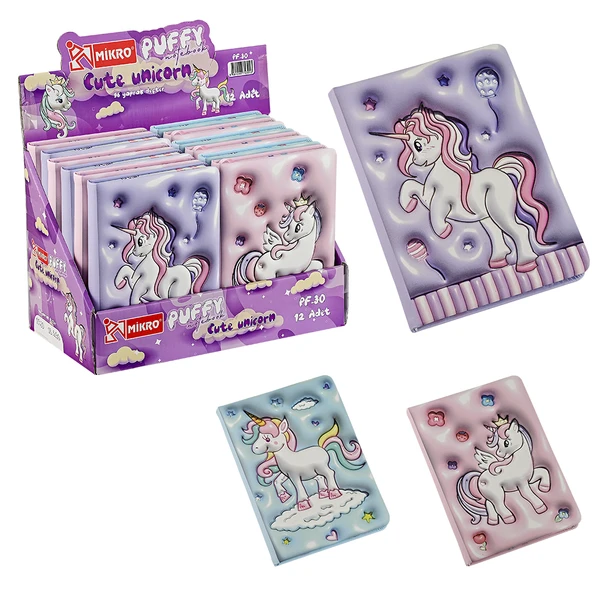 Mikro Puffy Not Defteri Unicorn Pf-30 (12 Li Paket) ürün görseli 1