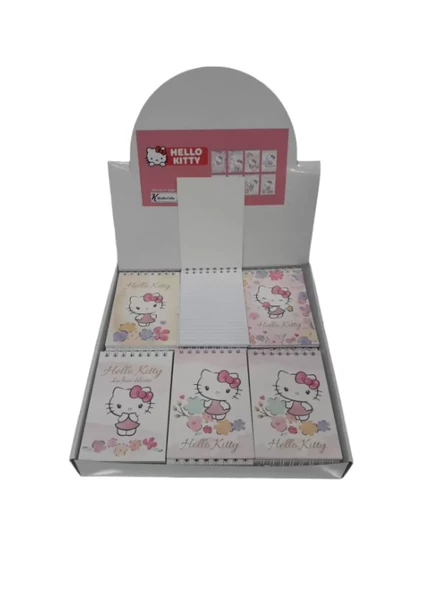 Keskin Color Hello Kitty Bloknot Not Defteri Spiralli 42 Yaprak Çizgili A7 Küçük Boy 140100-08 (48 Li Paket) ürün görseli 1