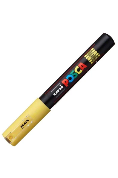 Uni-Ball Posca Su Bazlı Boyama Kalemi 0.7 Poster Markörü 0.7 Mm Sarı pc-1m (6 Lı Paket) ürün görseli 1