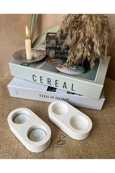 Dairesel Tealight Mumluk/Şamdanlık 4’lü 14-7 CM ürün görseli 1