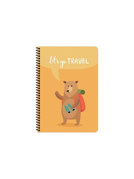 Keskin Color Defter Karton Kapak Spiralli Gezginler 16,5X22,5 80 Yaprak Çizgili 386041-99 (6 lı Paket) ürün görseli 1