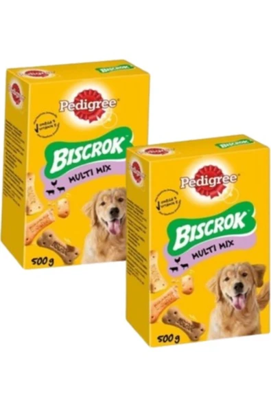 Biscrok Multi Mix Köpek Ödül Bisküvisi 2 x 500 gr ürün görseli 1