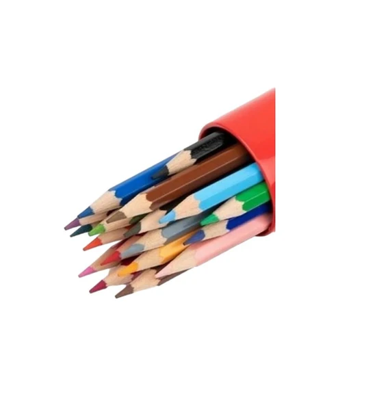 Bu-Bu Kuru Boya Kalemi Woodfree Tüp 24 Renk Kur004 ürün görseli 1
