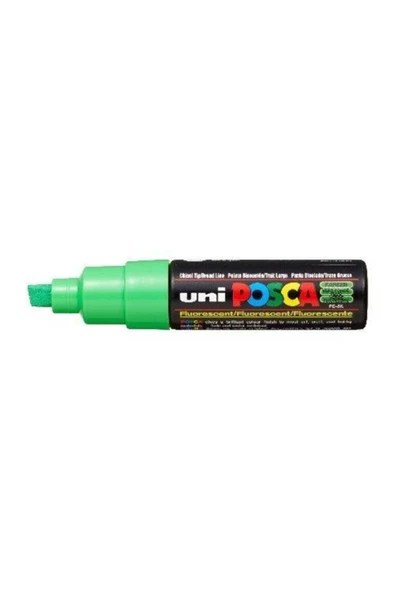 Uni-Ball Posca Su Bazlı Boyama Kalemi 8.0 Poster Markörü 8.0 Mm Fosforlu Yeşil pc-8k (6 Lı Paket) ürün görseli 1
