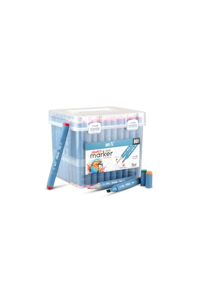 Rich Art-X Sketch Marker Duo Marker Çift Uçlu Boyama Kalemi 80 Renk Set 18051 ürün görseli 1