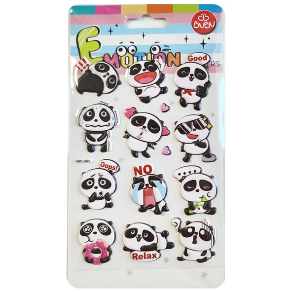 Bu-Bu Emotions Sticker Panda 10,9x20,5 SWP-1801 ürün görseli 1